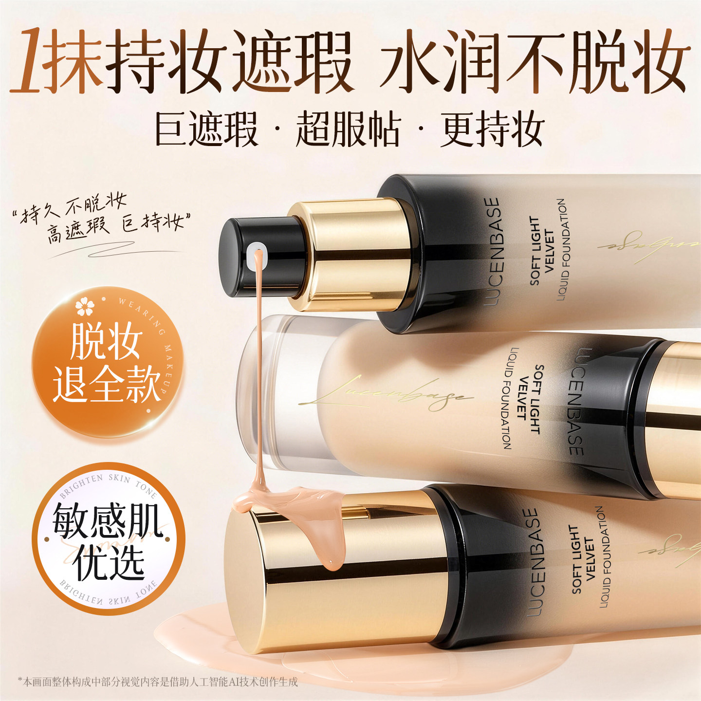 【明星同款】遮瑕持妆粉底液第1图片