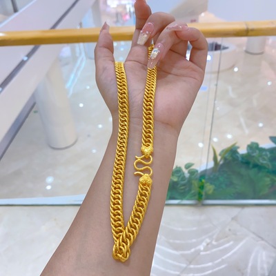 金包银项链男士锁骨链大克送老公