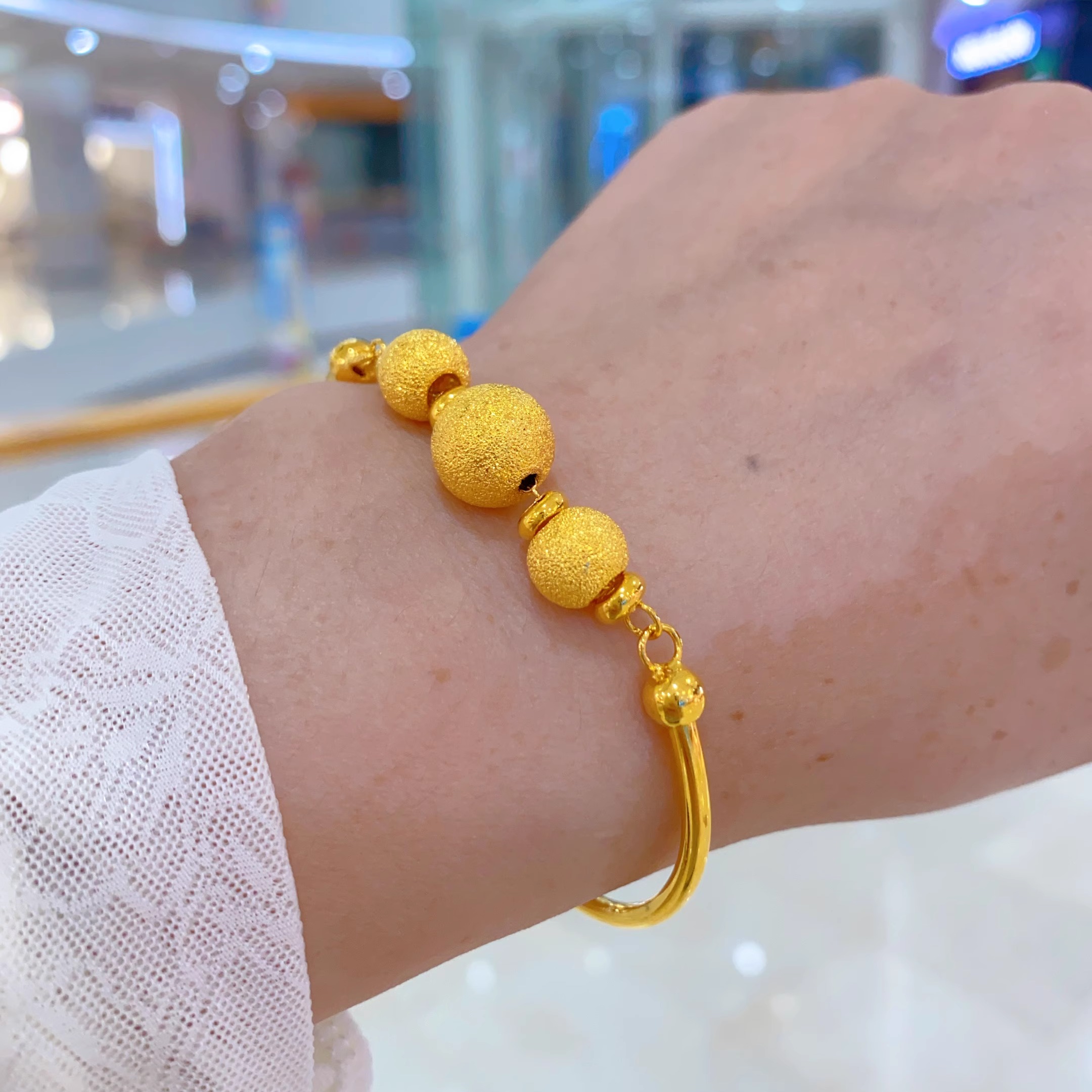 金包银手链女款圆珠转运珠正品延长链真金同款时尚百搭送女友礼物