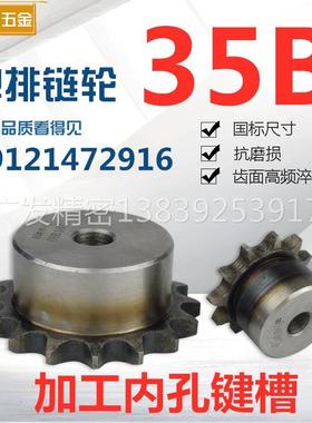 替SP35B带台阶45钢06C 17齿--36齿内孔代加工口罩机链条单排链轮