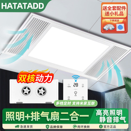 集成吊顶照明换气二合一300x300x600卫生间厨房浴室排气扇抽风机