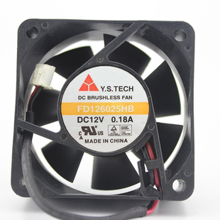 12V 散热风扇 Y.S.TECH 机箱 6CM 0.18A 6025 FD126025HB 山 元