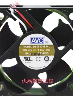 原装AVC DS05020B24U 24V 0.30A 5cm厘米5020变频器静音散热风扇