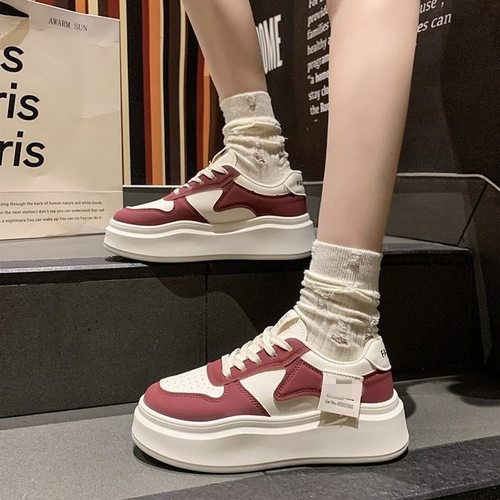 厚底百搭显高小白鞋女2026年新款秋冬爆款运动鞋加绒保暖增高板鞋