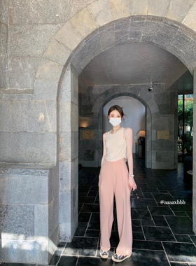 aaaaxbbb 冰泉蓝/轻沙灰/奶霜白三色基础遮副乳百搭显瘦吊带背心