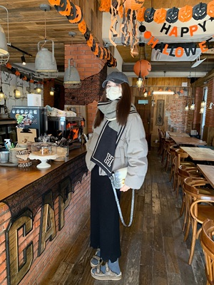 aaaaxbbb黑色针织长裙半身裙随性