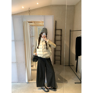 aaaaxbbb 潘提亚海 两色碎花直筒西装裤宽松阔腿显瘦长裤百搭女秋