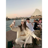 aaaaxbbb 防晒外套 女上衣长袖 亚麻手札 100亚麻重磅面料刺绣衬衫