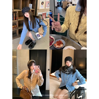 aaaaxbbb针织衫内搭打底开衫