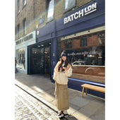 韩系百搭两色工装 aaaaxbbb 秋日momo茶 半身裙宽松多口袋长裙女秋