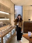 aaaaxbbb 型黑色卡其色半身裙高腰显瘦直筒长裙 好版 法式 内核