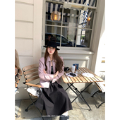 复古时髦感皮衣气质显瘦翻领拉链短款 aaaaxbbb 檀木丁香 外套女秋