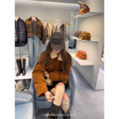 两色麂皮90白鸭绒羽绒服2way翻领上衣外套冬款 aaaaxbbb 可可朗姆