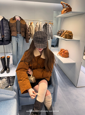 aaaaxbbb 可可朗姆 两色麂皮90白鸭绒羽绒服2way翻领上衣外套冬款