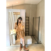 aaaaxbbb 世贸新贵 皱皱肌理慵懒风连衣裙小众设计感显瘦短裙女秋