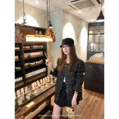 羊毛格纹小香风外套中长款 aaaaxbbb 巴尔蒙特夜宴 口袋圆领上衣