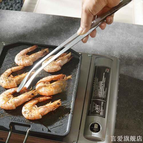 不锈钢烤肉夹露营食品夹油炸炸锅家用户外创意包夹BBQ料理不锈钢