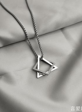 基础百搭合金吊坠项链男嘻哈潮酷