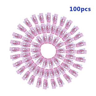 缝纫定位夹斧头夹布工艺塑料包边夹塑料小夹子彩色透明刻度夹子