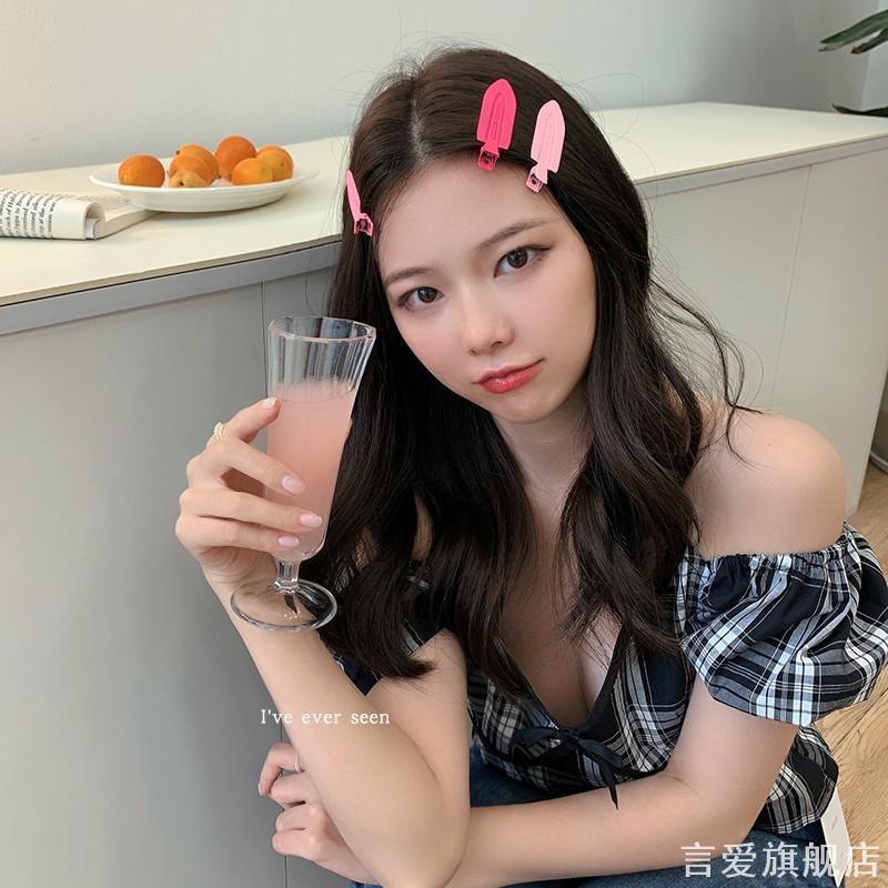 彩色可爱无痕发夹边夹刘海碎发侧边美发鸭嘴发卡头发夹子头饰仙气图片