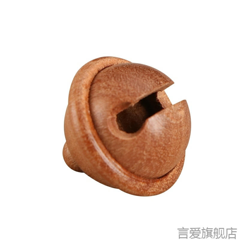 桃木镶嵌黄杨木小铃铛木鱼吊坠编宝宝手链会响福铃铛配件饰品