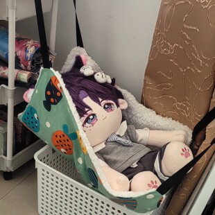 棉花娃娃吊床床垫公仔翻盖房间可爱10cm床单床铺玩偶精致单双