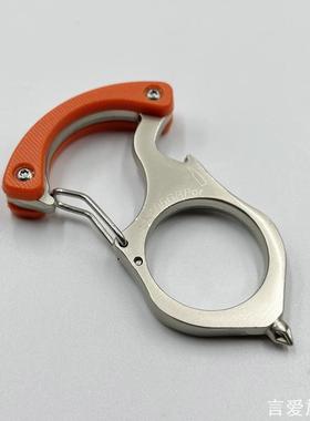 防身防狼单指扣钥匙挂扣破窗合金