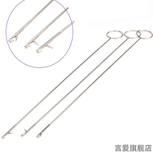 翻里器耳仔钩针穿松紧带针手工DIY穿绳器带翻勾针反耳钩针翻勾