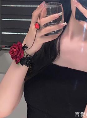 朋克风蕾丝手腕复古哥特配饰手链