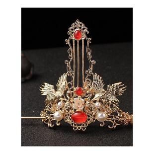 古装束发头冠配饰高马尾通用发饰女古风发冠搭配马面裙汉服发饰