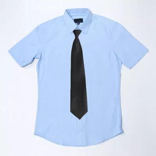 制服学院风学生修身校服长袖尖领防皱硬领衬衫班服大码斜纹