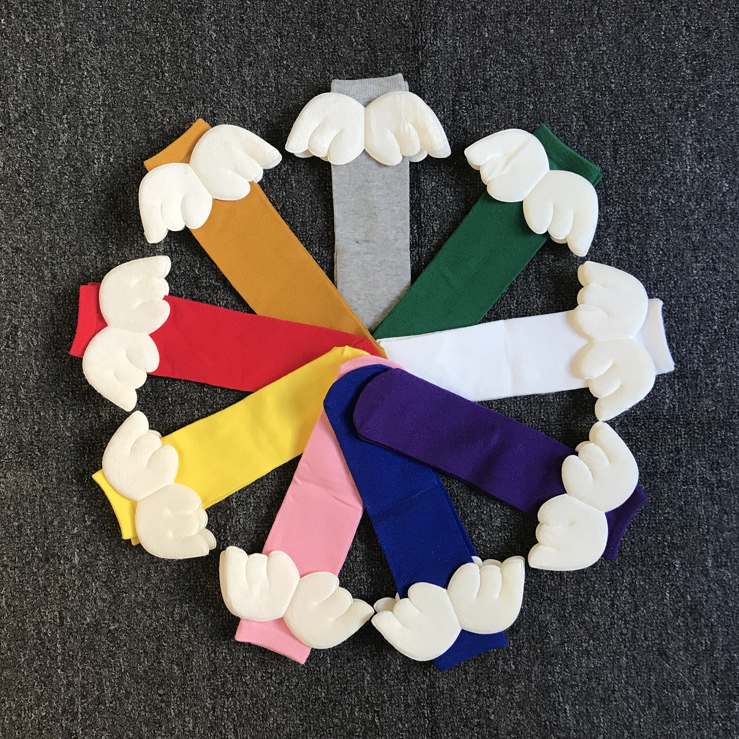 儿童翅膀装饰中筒袜多色可爱