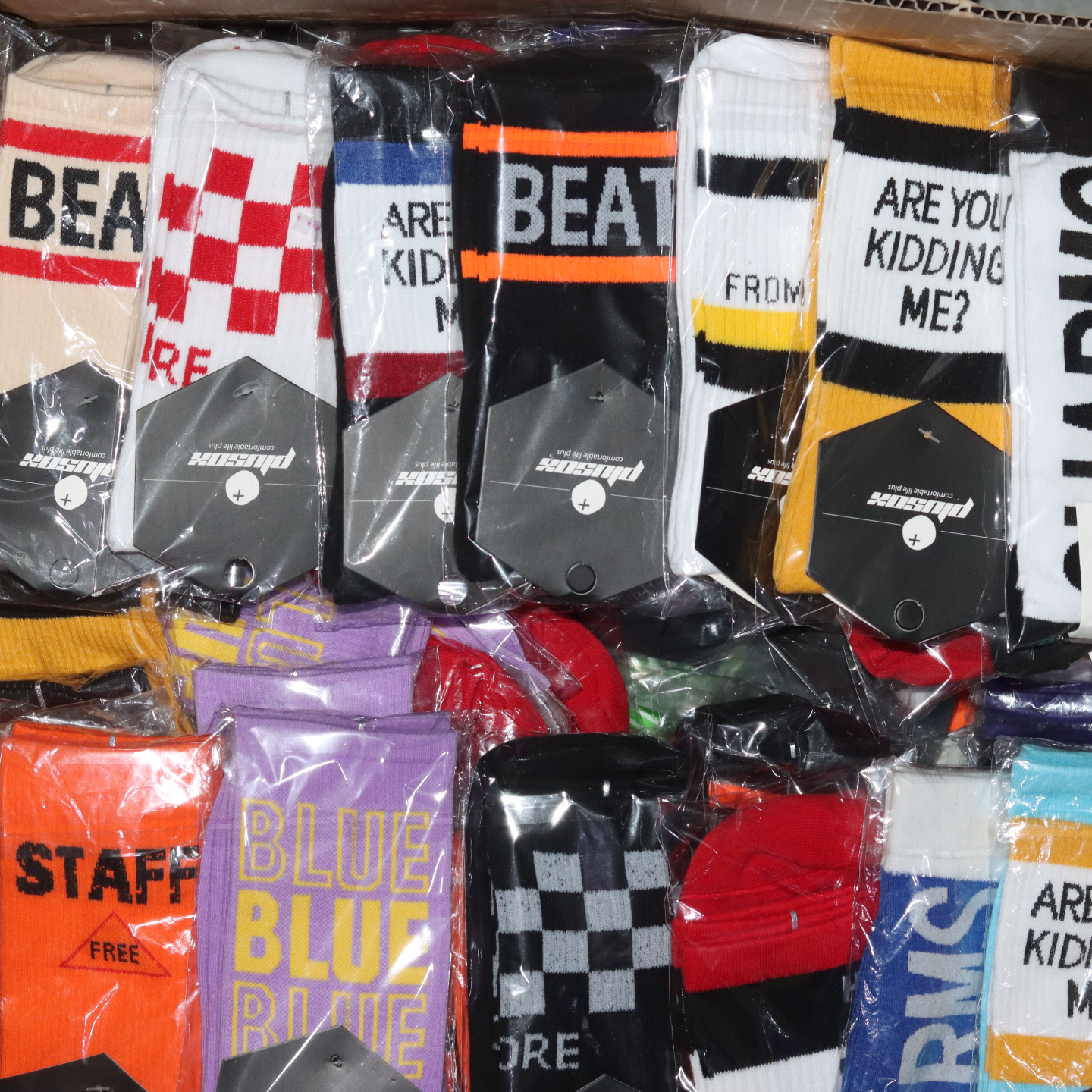 美式字母男女四季中筒运动袜