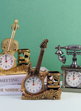 个性摆件学生闹钟定时创意小朋友简约现代卡通KT猫卧室起床闹时钟