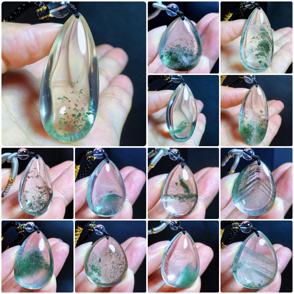 东海水晶天然绿幽灵水晶吊坠聚宝盆水滴毛衣链招财水晶原石项挂坠,饰品/流行首饰/时尚饰品新,颈饰,淘宝优惠券,粉丝福利购,淘宝优惠卷