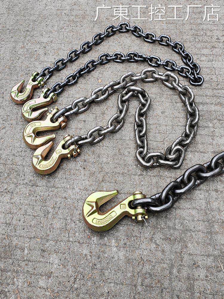 *捆绑链条飞机链吊具爪钩吊钩弯钩叉车卡链勾钩起重链吊索具羊角