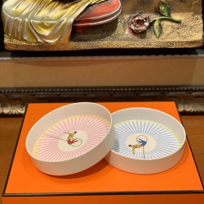 马戏团系列陶瓷坚果盘置物盘骨瓷收纳盘两个礼盒装