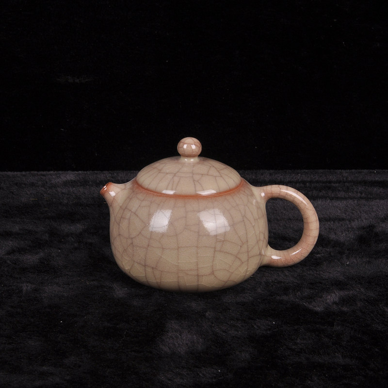 陶瓷功夫茶具套装中式家用青瓷传世哥窑开片轻奢传世哥窑西施茶壶