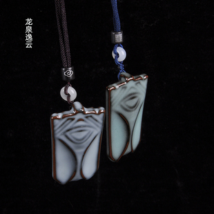 青瓷禅意十足手把件男士随身把玩陶瓷十分有钱哥窑茶宠金蝉蟹钳