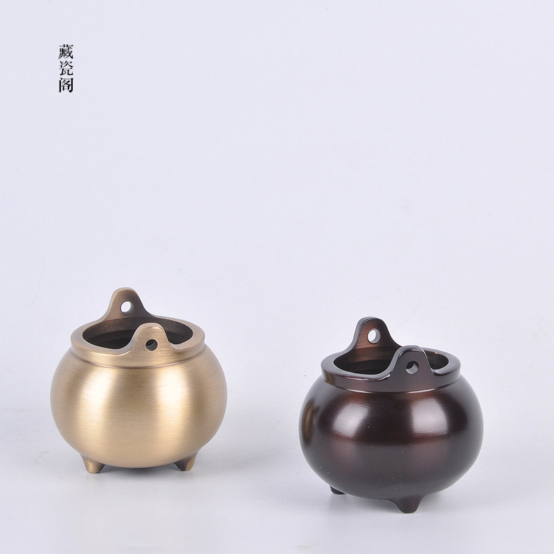 藏瓷阁迷你黄铜小香炉室内家用线香檀香沉香宣德炉茶道薰炉非陶瓷,餐饮具,茶道/香炉,淘宝优惠券,粉丝福利购,淘宝优惠卷