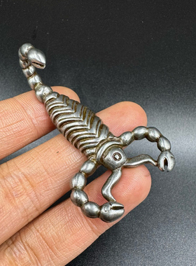 藏式手工利马铜托甲莲师蝎子擦擦项链挂件吊坠民族风工艺随身擦擦