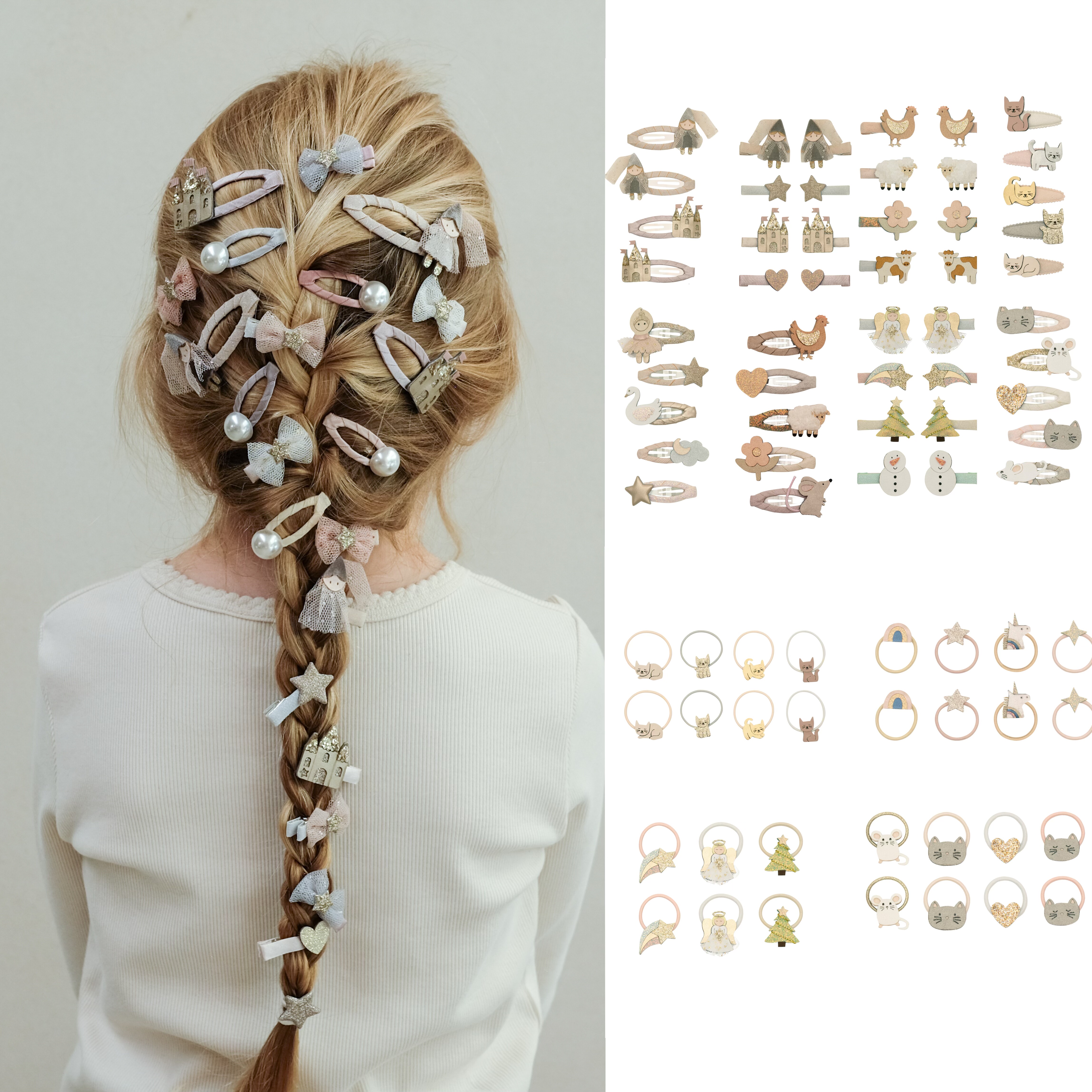 童心家现货 Mimi&Lula 25秋冬女童可爱梦幻发夹发圈发饰发箍