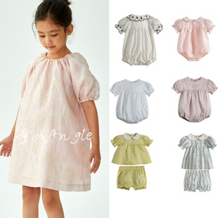 意大利C'era Una Volta SS26春夏可爱女童包屁衣连体衣短裤套装