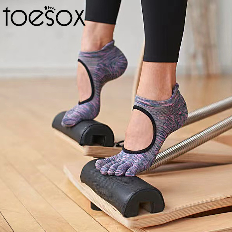 Toesox 瑜伽袜初学者专业防滑五指普拉提 室内运动健身舞蹈瑜伽袜