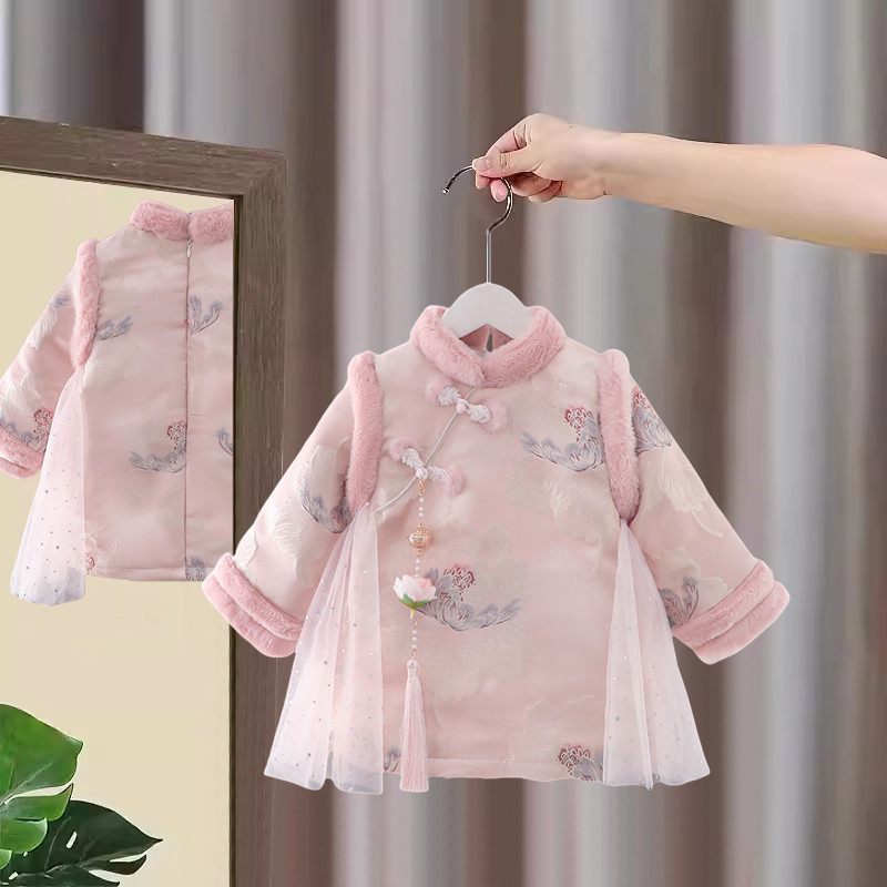 女童旗袍连衣裙秋冬2025新款童装