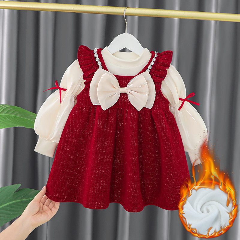 女童冬装连衣裙洋气儿童礼服