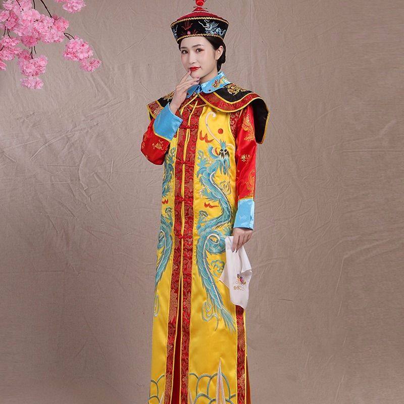 皇后服装凤袍清朝宫廷演出服太后古装满族旗服甄嬛传演出服舞台剧