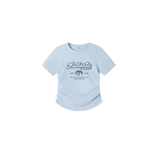 KHV真维斯短袖t恤女夏2026新款收腰遮肚子正肩短款半袖修身小上衣