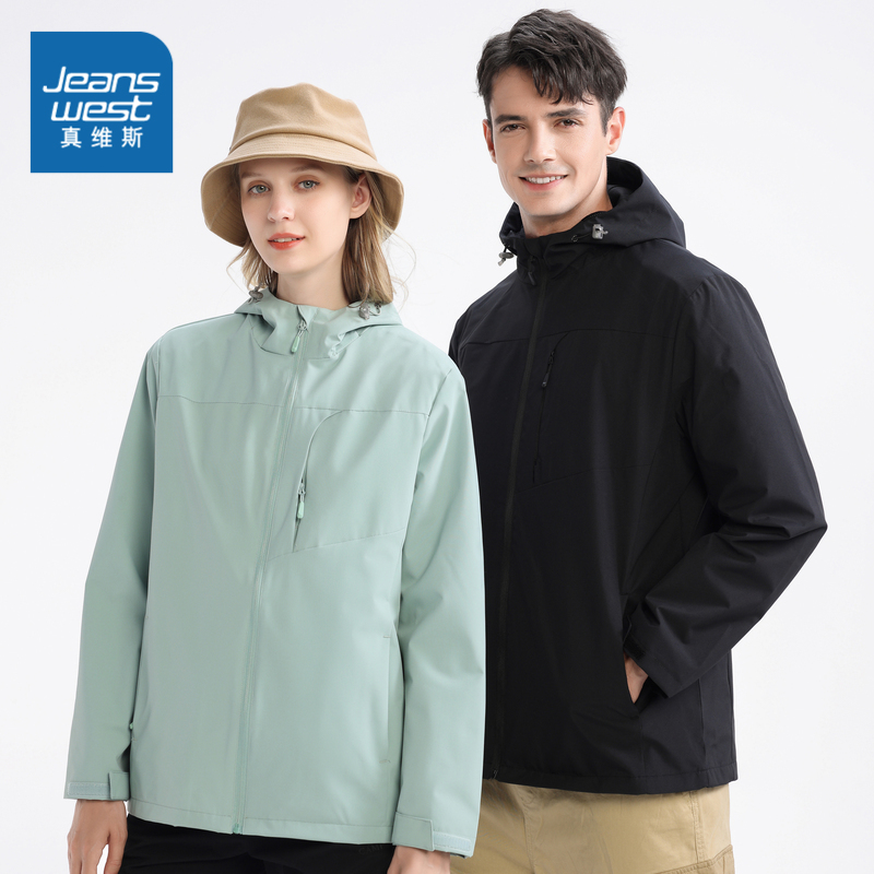 户外冲锋衣真维斯春季宽松