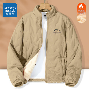 NN真维斯加厚棉服男冬款 重磅三防保暖休闲棉衣青少年立领加绒棉袄